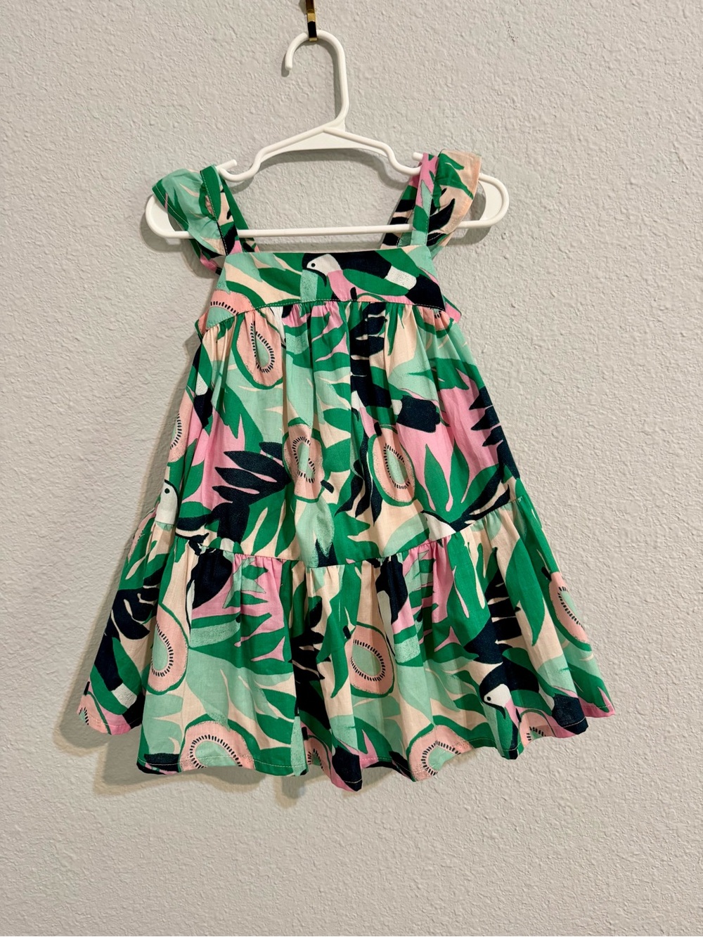 NWT Janie and Jack Toucan Ruffle Summer Dress